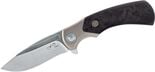 FOX Knives FX-F2017 40th Anniversary Knife, M390 Satin Plain Blade, Carbon Fiber/Titanium Handle - KNIFESTOCK