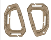 Mil-Tec MOUSQUETON TACTIQUE MOLLE 2pcs. blister coyote 15922505 - KNIFESTOCK