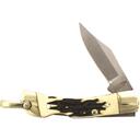 Schrade Uncle Henry 2 3/8&quot; Smokey Lockback Mâner Staglon. Oțel 7Cr17MoV. - KNIFESTOCK