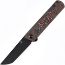 KANSEPT Foosa S35VN Black Stonewashed Copper Carbon Fiber Handles K2020T3 - KNIFESTOCK