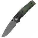 QSP Knife Vault 14C28N, black stonewashed Anodized aluminium bolsters, Green micarta QS157-B2 - KNIFESTOCK