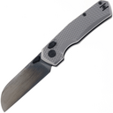 Kunwu nôž COMPACT CHAD GREY TITANIUM HANDLE PM60 BLACK DLC SX703C-T3 - KNIFESTOCK