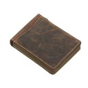 GreenBurry Leather zip wallet Vintage 1666-25 - KNIFESTOCK