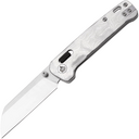 QPS Penguin Glyde 14C28N, finitura a due toni stonewash - satinata, Manico: G10 con alluminio - KNIFESTOCK