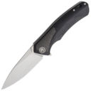 Petrified Fish PF838 Pub Satin D2 Carbon Fiber With Black G10 PF838CS - KNIFESTOCK