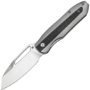 Kansept Thunderhead Satin CPM S35VN Beadblasted Titanium with Twill Carbon FIber Inlay - KNIFESTOCK