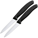 Victorinox Nôž na ovocie/zeleninu 2ks, 8cm, hladká čepeľ, čierny 6.7603.2 - KNIFESTOCK