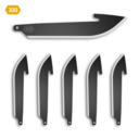 Outdoor Edge 3.0&quot; Drop Point Replacement Blades 6-Pack Black Oxide 09OE083 - KNIFESTOCK