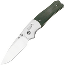 QSP Knife Vault 14C28N, stonewashed Anodized aluminium bolsters, Green micarta QS157-B1 - KNIFESTOCK