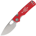 Vosteed Porcupine 14C28N Satin Red &amp; White G10 - XMAS A2617 - KNIFESTOCK