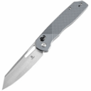 TENABLE KNIVES Shard Stonewashed 14C28N 0.14&quot; / 3.5mm Gray Aluminum with Diamond Pattern T1006V4 - KNIFESTOCK