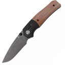 QSP Knife Vault 14C28N, black stonewashed Anodized aluminium bolsters, Tan micarta QS157-C2 - KNIFESTOCK