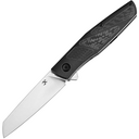 KANSEPT Cru Stonewashed CPM S35VN 0.118" / 3.0mm Blackwash Titanium &amp; Twill CF K1092A5 - KNIFESTOCK