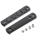 Böker Manufaktur Solingen BFF Packlite Handle Scales Linen Micarta Black &amp; White - KNIFESTOCK