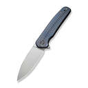 WE Shakan Blue Satin Polished Patterned Titanium Presentation Handle With Black Titanium Lock Side H - KNIFESTOCK