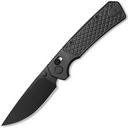 GEO Knife Blaze Black DLC M390 Blade Black DLC Ti - KNIFESTOCK