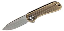 CIVIVI Mini Elementum Black Hand Rubbed Brass C18062Q-1 - KNIFESTOCK