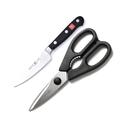 Wüsthof készlet konyhai olló 21cm és zöldségvágó kés 8cm D9354s fekete - KNIFESTOCK