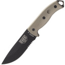 ESEE Knives ESEE-5S-E Combo Edge, Tan Micarta Handles, Black Kydex Sheath - KNIFESTOCK