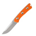 ANV Knives ANVP200-010 P200 1690 Stonewash Plain Edge Orange Grip Kydex Sheath - KNIFESTOCK