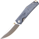 Giant Mouse ACE Clyde Blue Denim Micarta / Brass backspacer &amp; thumb stud / Satin blade CLYDE-DENIM-M - KNIFESTOCK