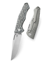 BESTECH KEEN II S35VN, Stone Wash+Satin, Black White G10+Titanium, Black+White BT2301C - KNIFESTOCK