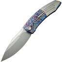 WE Flamed &amp; Satin Titanium HandlePolished Bead Blasted Bohler M390 BladeNested - KNIFESTOCK