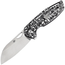 KANSEPT Model 6(Left-handed) Stonewashed CPM 20CV 0.126''3.2mm Black White CF K1022L2 - KNIFESTOCK