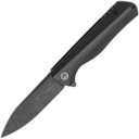 Petrified Fish PF818 Forward Black Stonewashed D2 Carbon Fiber With Black G10 PF818CDW - KNIFESTOCK