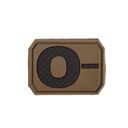Mil-Tec PATCH 3D BLOED 0 NEGATIEF donker coyote 16831819 - KNIFESTOCK