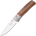 LionSteel NINI Folding knife M390 satin blade, Ti BOLSTER, SANTOS wood handle NN2 ST - KNIFESTOCK