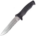 Mil-Tec COUTEAU DE CHASSE M.POIGNÉE EN CAOUTCHOUC BLANK 15386000 - KNIFESTOCK