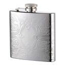 Herbertz Flasque de poche Herbertz, 170 ml, acier inoxydable, poli, motif floral, fermeture sécurisé - KNIFESTOCK