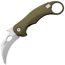LionSteel L.E.One Mid Folding knife STONE WASHED M390 blade, GREEN aluminum hand - KNIFESTOCK