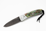Lionsteel Opera Damast Heinsgringla Perlmuttgriff, Holzkiste 8800D MOP - KNIFESTOCK