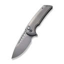 WE Mini Malice Gray Titanium Handle Gray Stonewashed CPM 20CV Blade WE054BL-2 - KNIFESTOCK