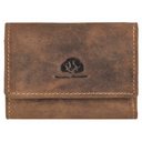 GreenBurry Vintage Leather Wallet Antique brown 9x7cm - KNIFESTOCK