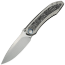 WE Knife Winsome Gray Titanium Handle With Aluminum Foil Carbon Fiber InlayHand Rubbed Satin Bohler - KNIFESTOCK