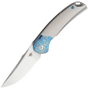 Bestech SUPERNOVA M390, Vertical Satin+flat satin, Titanium+Zirconium Timascus bolster, Grey BT2111D - KNIFESTOCK