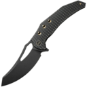 WE Knife Epaulette Diamond Patterned Black Titanium HandleBlack Stonewashed Bohler M390 Blade - KNIFESTOCK