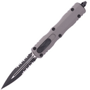 Microtech DIRAC D/E BLACK PART SERRATE NATURAL CLEAR 225-2NC - KNIFESTOCK