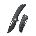 Kubey Hyperion Frame Lock Tactical Knife Black 6AL4V Titanium Handle KB368B - KNIFESTOCK