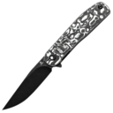 TENABLE KNIVES Einar Blackwash Nitro-V 0.137&#039;&#039;/3.5mm Blue &amp; White Carbon Fiber T2072A4 - KNIFESTOCK