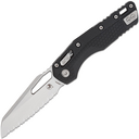 Microtech MSI® S/E Tri-Grip Injection Molded Black Stonewash Full Serr 210T-12PM - KNIFESTOCK