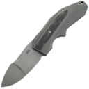 WE Knife Coral Gray Titanium Handle With Marble Carbon Fiber InlayGray Stonewashed CPM 20CV Blade - KNIFESTOCK