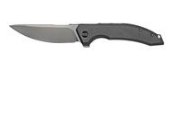 WE Quixotic Gray Titanium Handle Silver Bead Blasted CPM 20CV Blade WE21016-1 - KNIFESTOCK