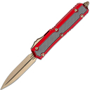 Microtech Makora 2021 Bronze Carbon Fiber inlay Standard Red 206-13rdcfis - KNIFESTOCK