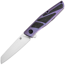 KANSEPT Cru Stonewashed CPM S35VN 0.118" / 3.0mm Purple Anodized Titanium &amp; Shredded CF K1092A2 - KNIFESTOCK
