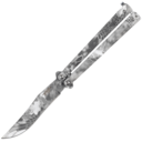 JKR WHITE/BLACK SNAKE FAN LEAF 10.4 CM JKR0707 - KNIFESTOCK