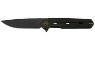 WE Navo Bronze / Black Titanium Handle Bronze / Black Titanium Liner Black Stonewashed CPM 20CV Blad - KNIFESTOCK